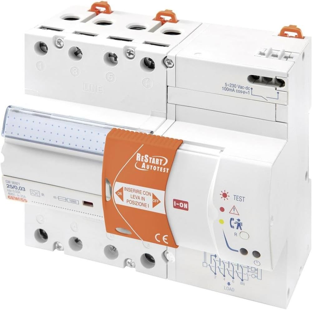 Gewiss GW90942 FI-Schutzschalter 4polig 40 A 0.03 A 400 V Autotest 8011564420144