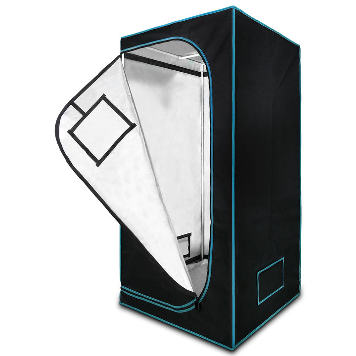 Growzelt 75x75x180 cm, Reflective Inner Film, 1680D Opaque Oxford Fabric with Viewing Window and Bot