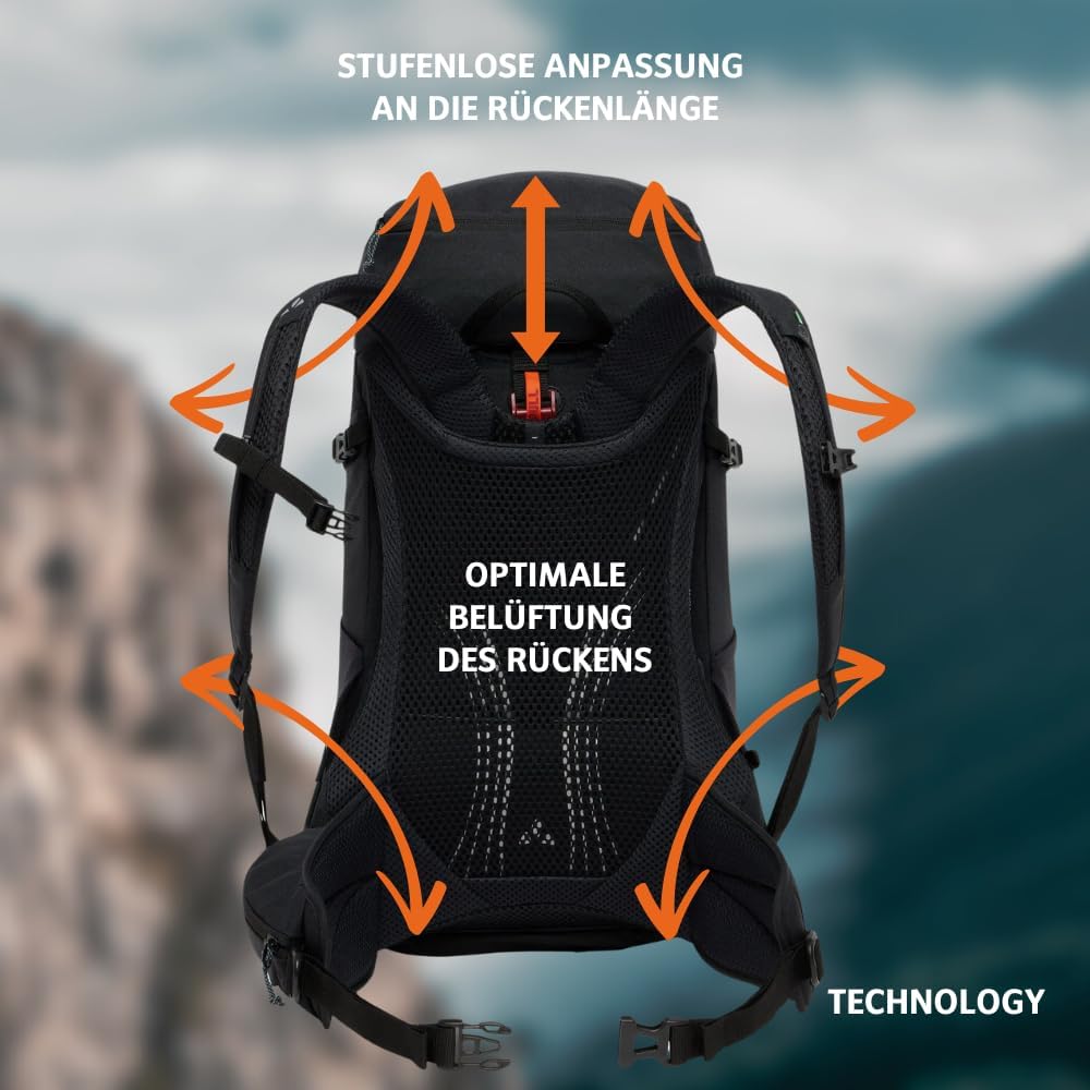 VAUDE Unisex Brenta 24 Rucksäcke (1er Pack) Einheitsgrösse Schwarz, Einheitsgrösse Schwarz