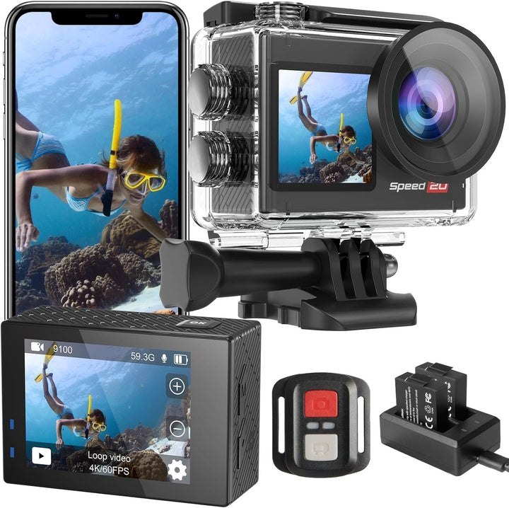 Speed 20 Action Cam 4K60FPS 40MP WiFi Unterwasserkamera 40M Wasserdicht Ultra HD Touchscreen Actionc