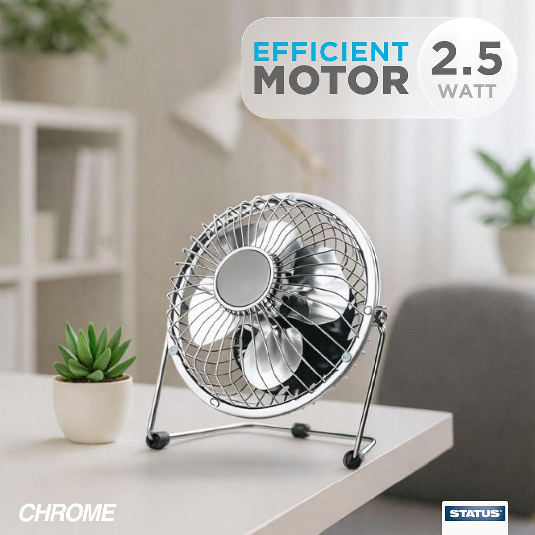 Status USB Tischventilator | 10,2 cm tragbarer Mini-Ventilator | Single Speed Kleiner Ventilator | C