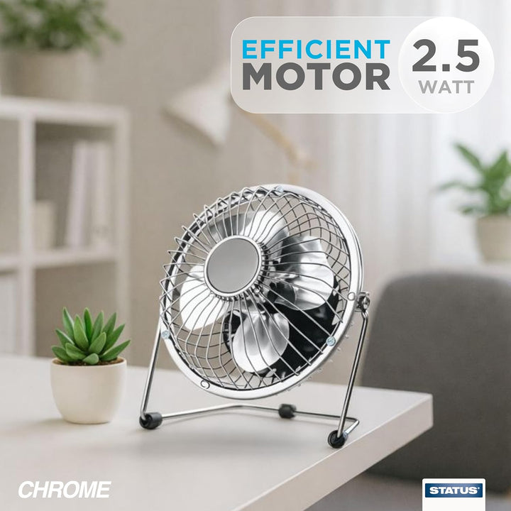 Status USB Tischventilator | 10,2 cm tragbarer Mini-Ventilator | Single Speed Kleiner Ventilator | C