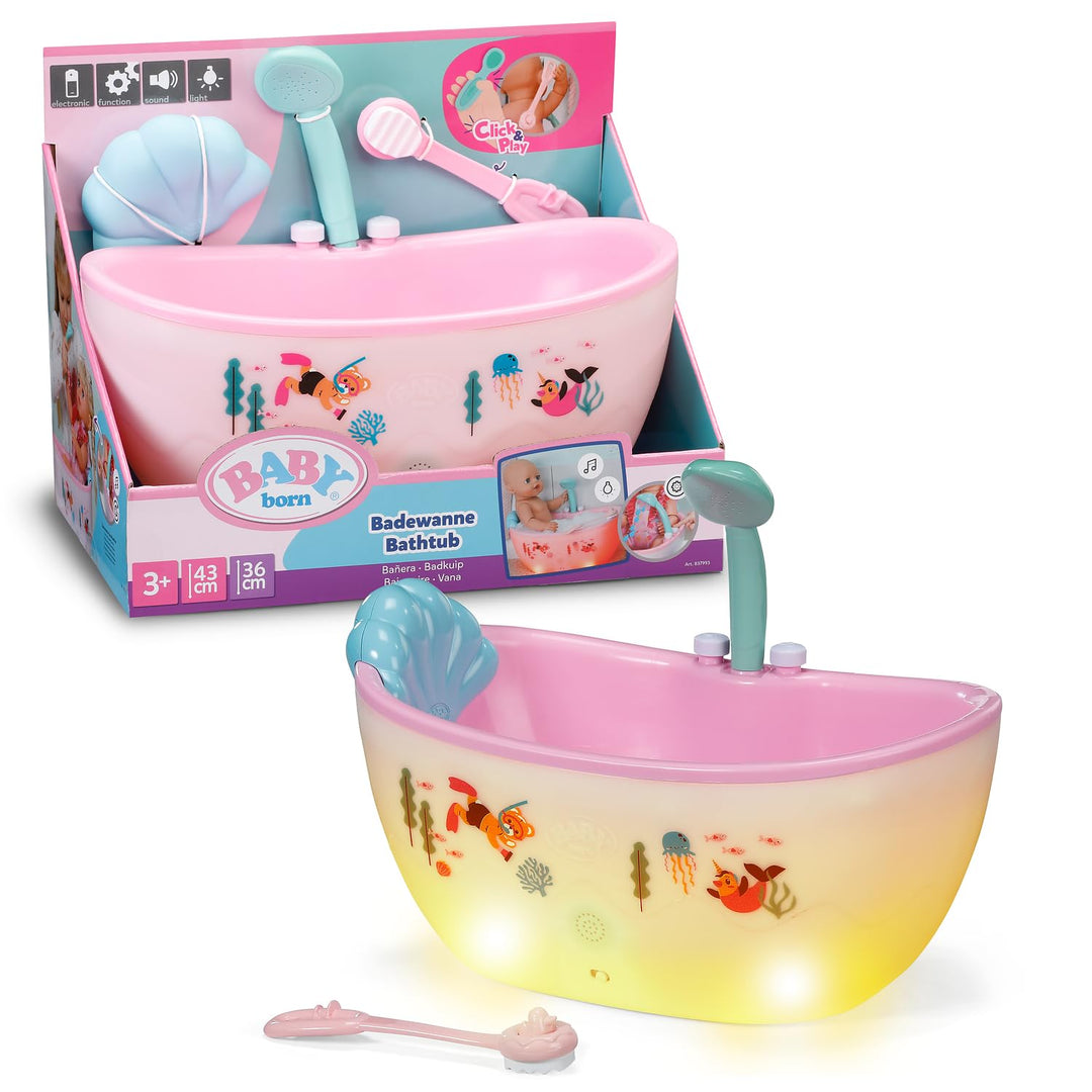 BABY Born Badewanne mit Licht- und Soundeffekten für 36 und 43 cm Puppen