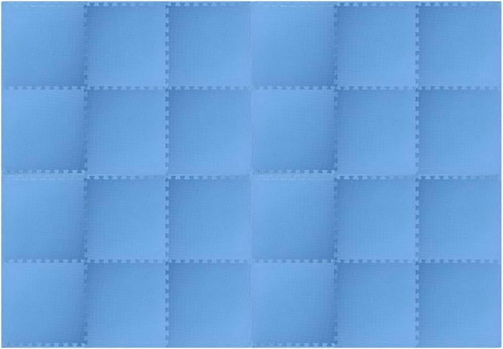 vidaXL 24x Bodenmatte 8,64 m² EVA-Schaum Blau Schutzmatten Puzzlematten Bodenschutzmatten Sportmatte
