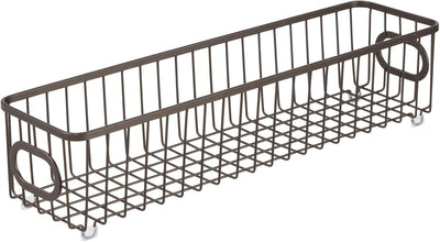 mDesign 4er-Set Küchenkorb aus Metall – flexibler Aufbewahrungskorb für die Küche, Vorratskammer etc