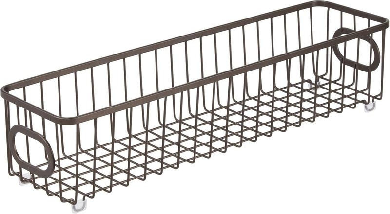 mDesign 4er-Set Küchenkorb aus Metall – flexibler Aufbewahrungskorb für die Küche, Vorratskammer etc