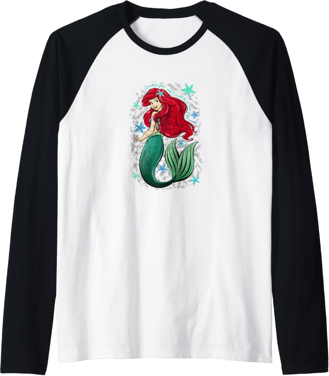 Disney The Little Mermaid Ariel's Song Music Notes Raglan