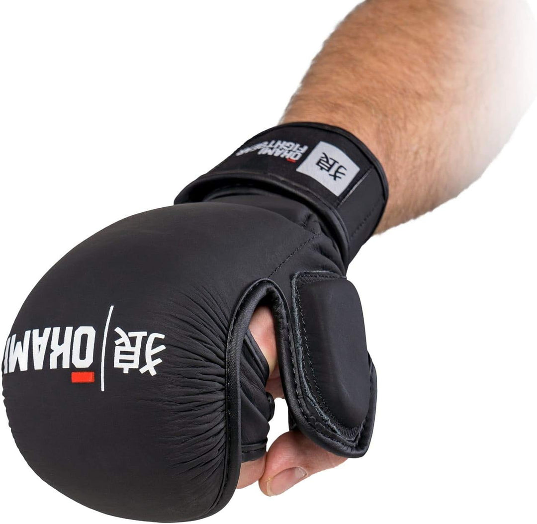 Okami Hi-Pro Sparring MMA Handschuhe Noir- Grappling Freefight BJJ Handschuhe (M)