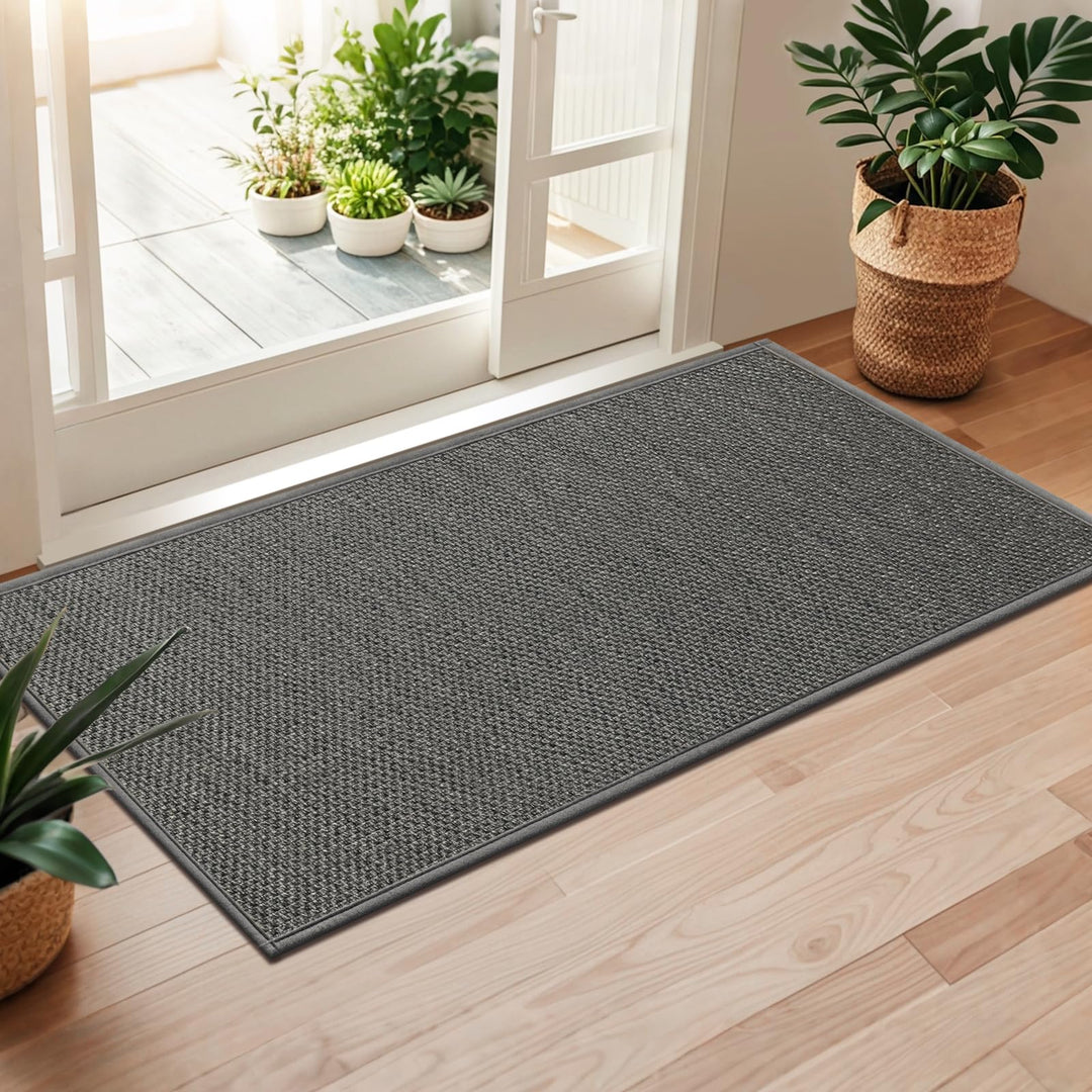 LEKEEPGO Fussmatte Innen 60 x 120 cm, rutschfest Fussmatte, waschbar Schmutzfangmatte, Dünn Türmatte