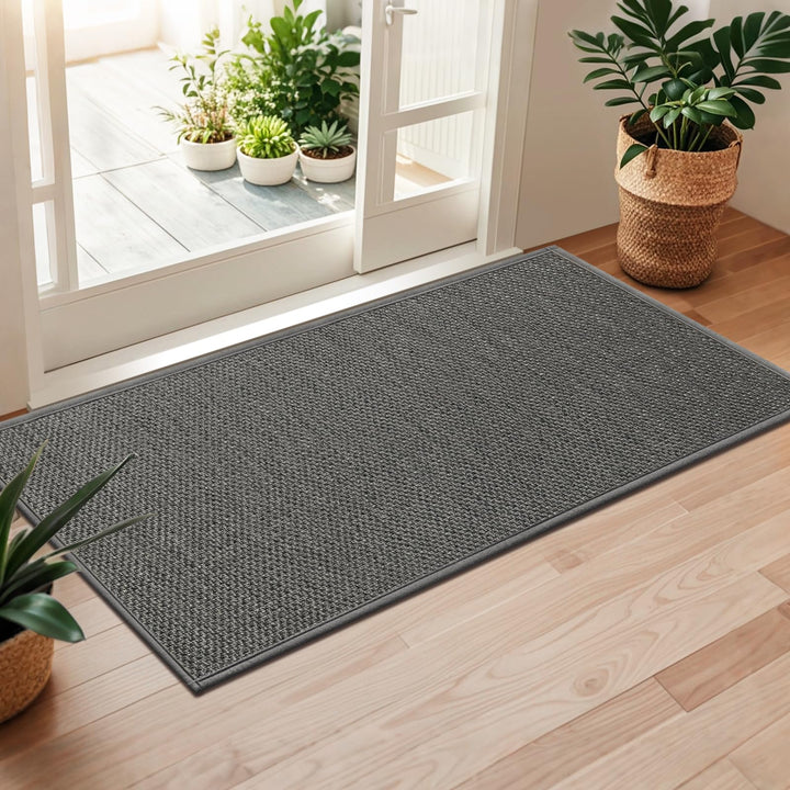 LEKEEPGO Fussmatte Innen 60 x 120 cm, rutschfest Fussmatte, waschbar Schmutzfangmatte, Dünn Türmatte