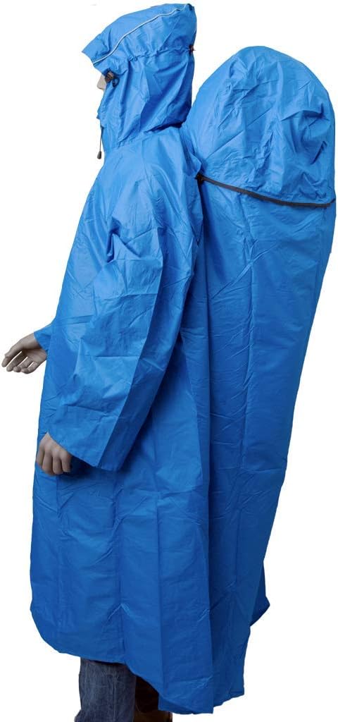 LOWLAND OUTDOOR Rucksackregenponcho, Blau XL, XL