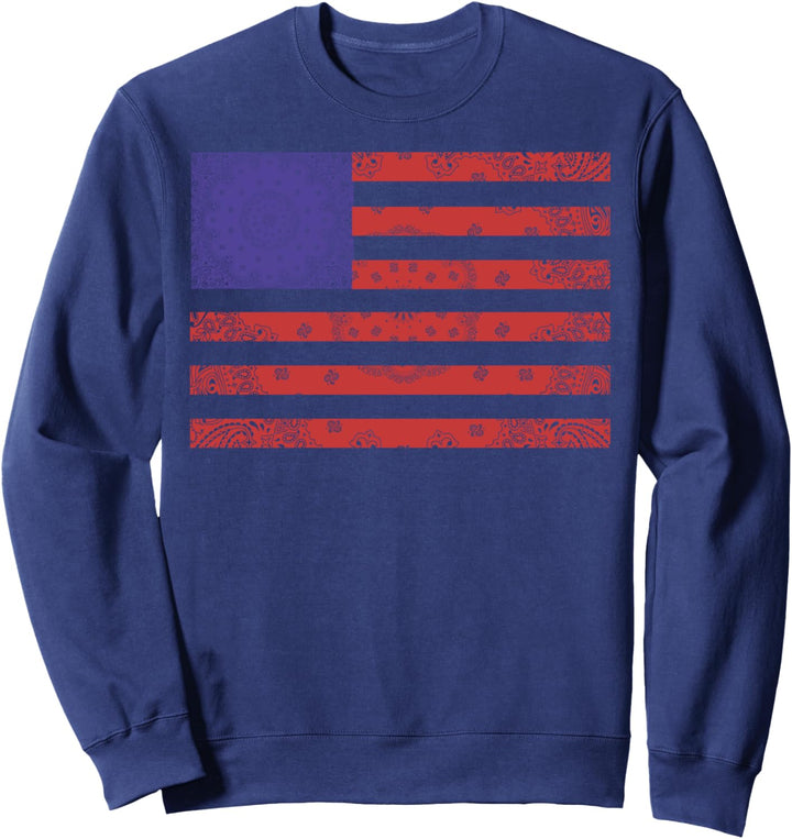 Paisley Pattern Bohemian American Flag Sweatshirt