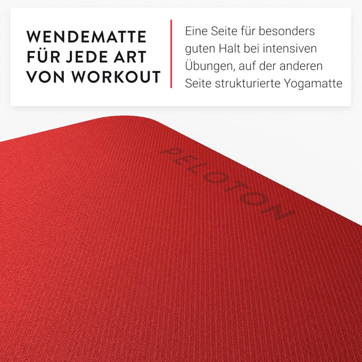 Peloton Übungsmatte, Fitnessmatte, Yoga Matte, Trainingsmatte, beidseitig nutzbar, rutschfest, leich