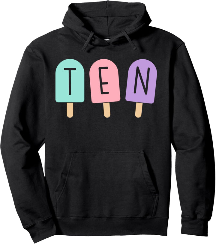 10. Geburtstag Mädchen Eisdiele Sommer Pool Beach Ten Pullover Hoodie