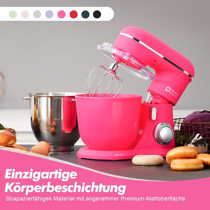 Kitchen in the box Küchenmaschine, 4,5 L & 5 L Knetmaschine, 10+P Geschwindigkeits Teigmaschine mit