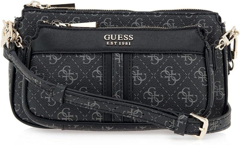 GUESS Laurel SLG Tab Kartenetui für Damen, Schwarz, Kartenhalter