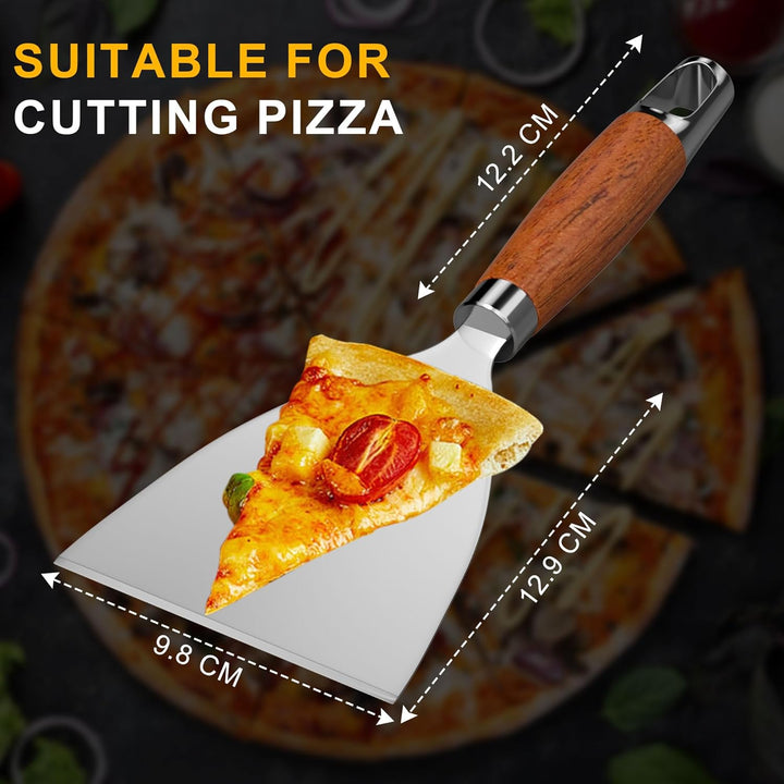 Gimars Grillspachtel Set 3 Stück Plancha Spachtel Plancha Zubehör mit Gross Grillwender Pizza Spacht