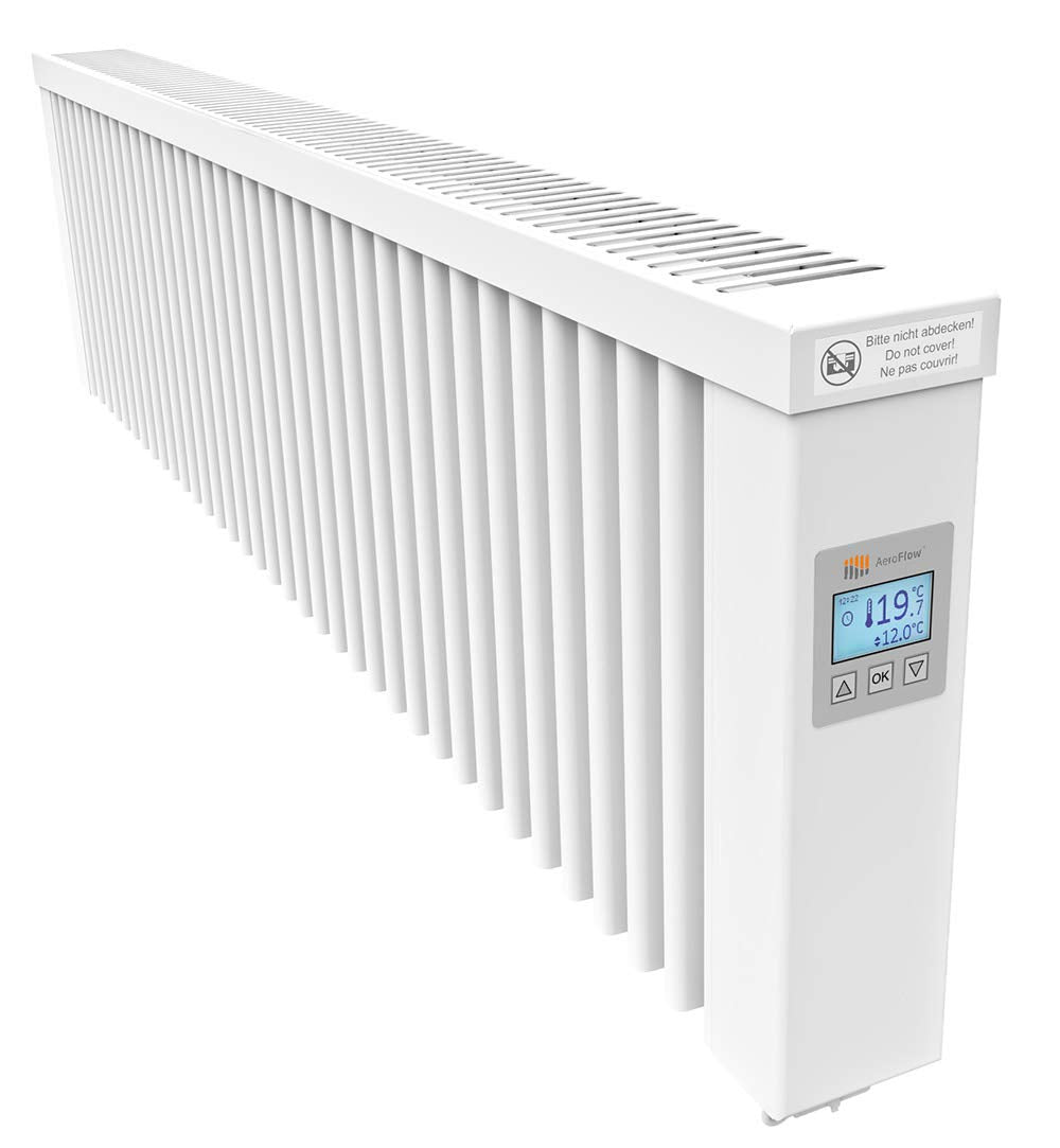 AeroFlow Elektroheizung SLIM 1600 mit Schamottekern FlexiSmart-Displayregler elektrische Zusatzheizu