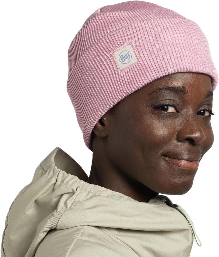 BUFF Unisex Hat Crossknit Beanie, Camelia Pink