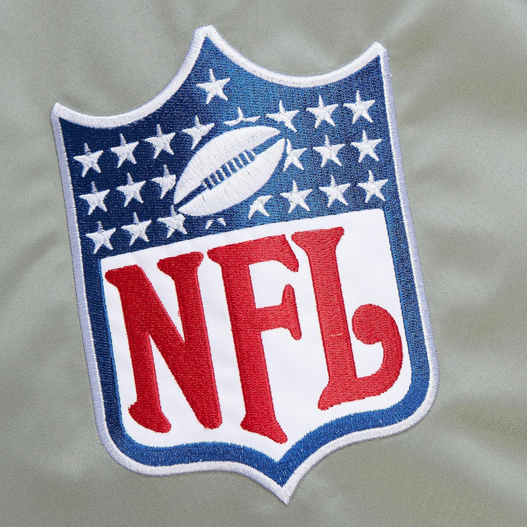 Mitchell & Ness NFL Primetime Heavyweight Satin Jacke, Oakland Raiders, Schwarz