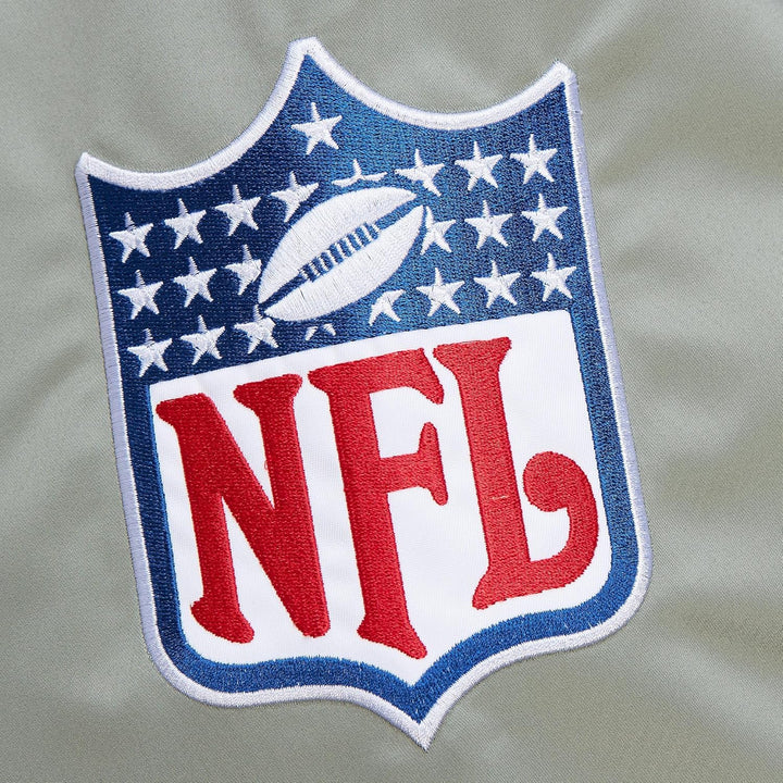 Mitchell & Ness NFL Primetime Heavyweight Satin Jacke, Oakland Raiders, Schwarz