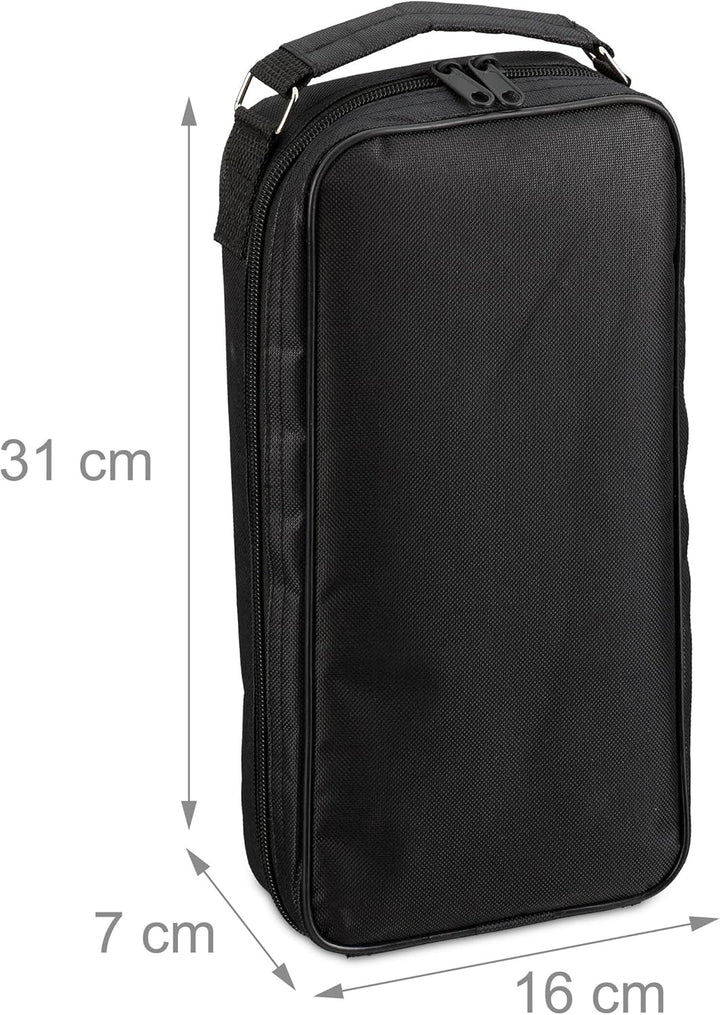 Relaxdays Boule Kugeln, 8 Metall-Kugeln, Set mit Zielkugel & Abstandsmesser, Tragetasche, Boccia Spi
