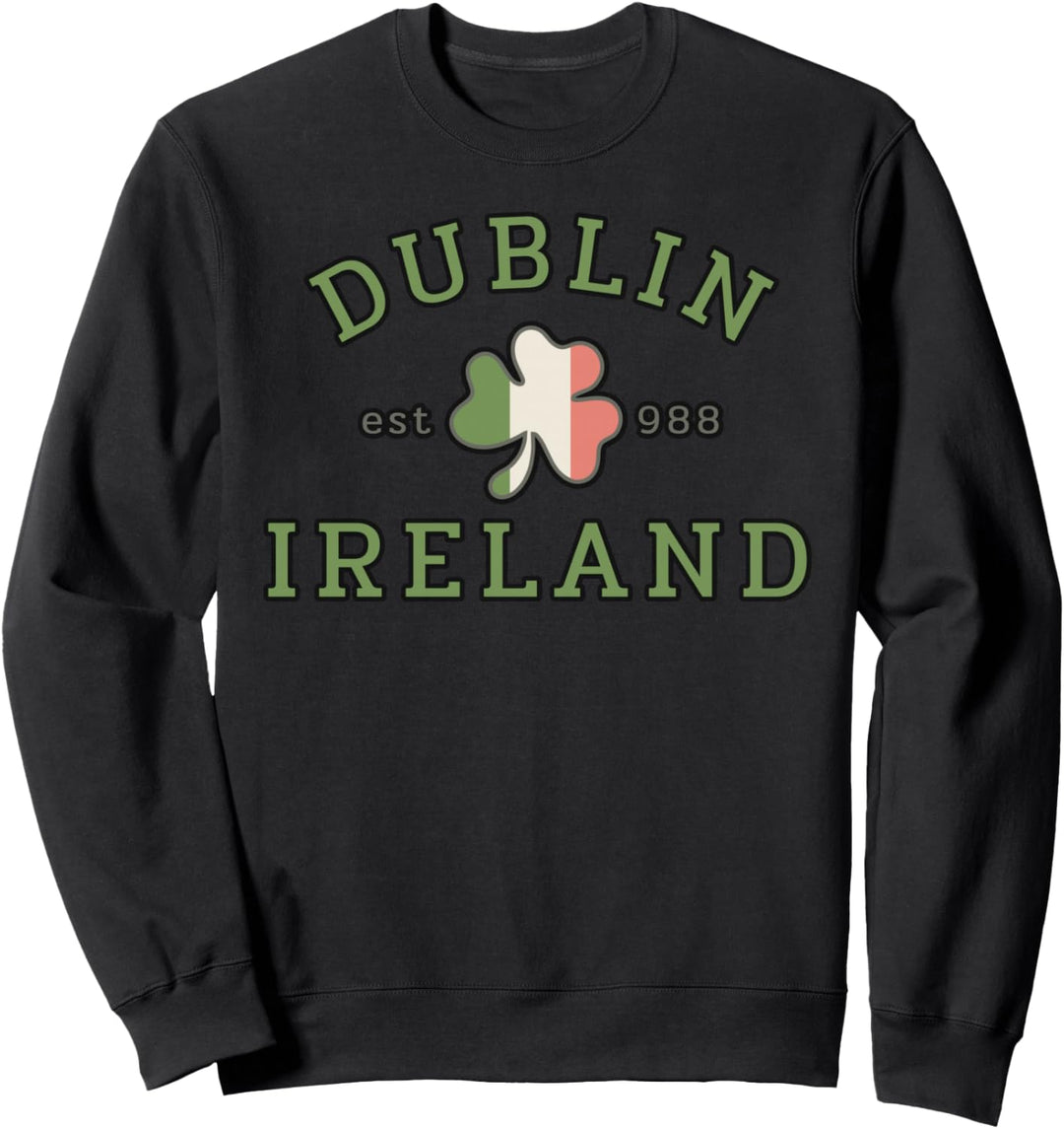 St. Patricks Tagesgrün-Kleeblatt-Geschenke Dublins Irland Sweatshirt