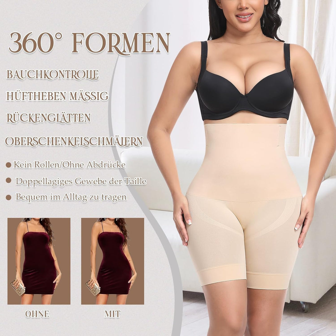 YARRCO Bauchweg Unterhose Damen Shapewear Miederhose Body Shaper Miederpants Hohe Taille Leggings Fi