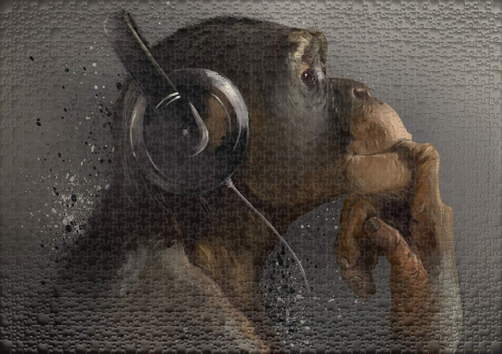 Ulmer Puzzleschmiede - Puzzle „Sound of Evolution“ - Klassisches 1000 Teile Puzzle – Kunst-Motiv AFF