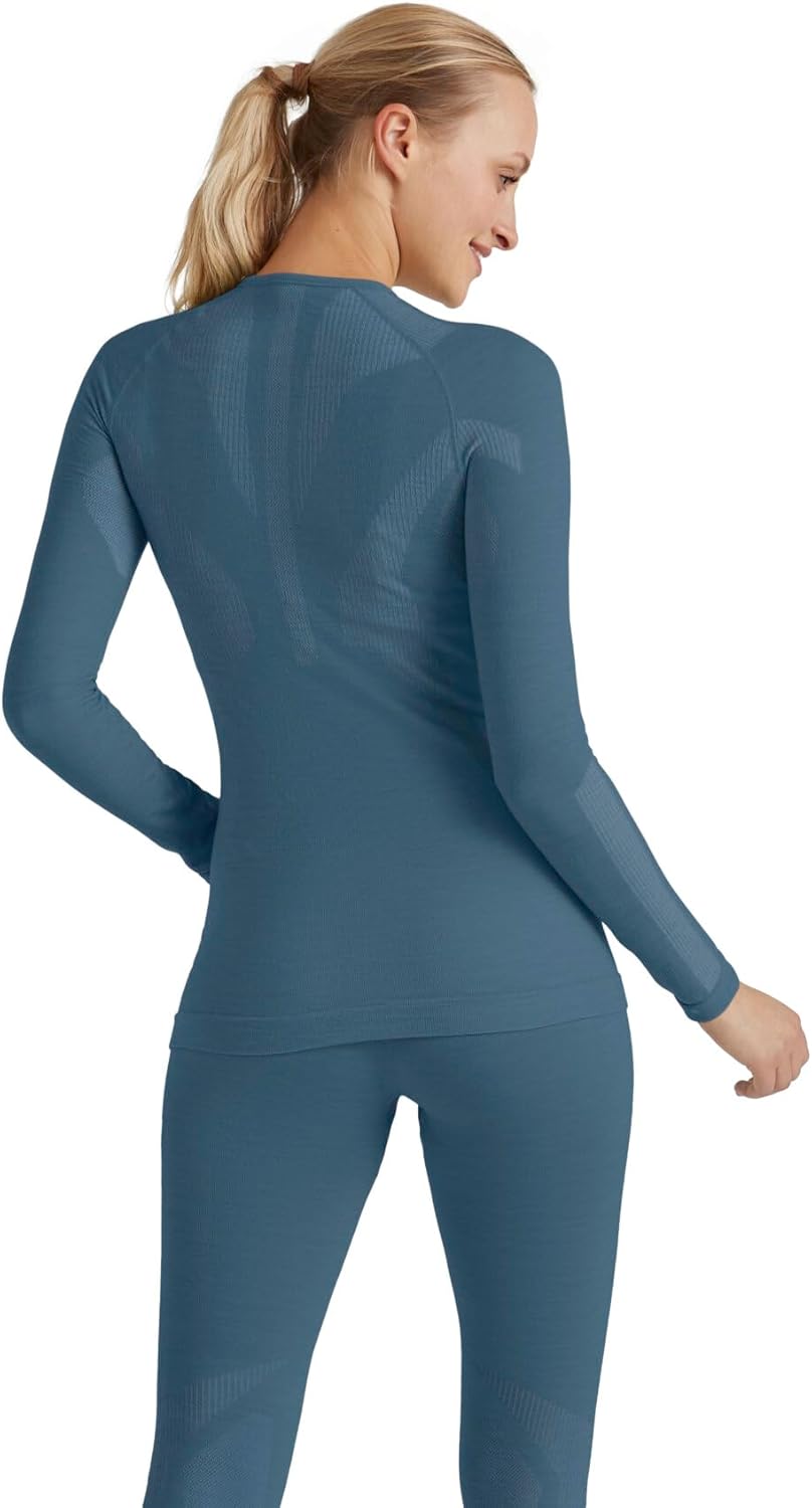 FALKE Wool-Tech Round Neck Funktionsshirt Langarmshirt für warme und kalte Temperaturen atmungsaktiv