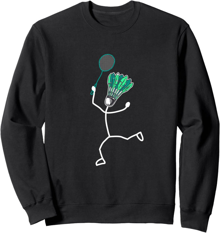 Badminton Stylisches cooles Strichmännchen Sweatshirt