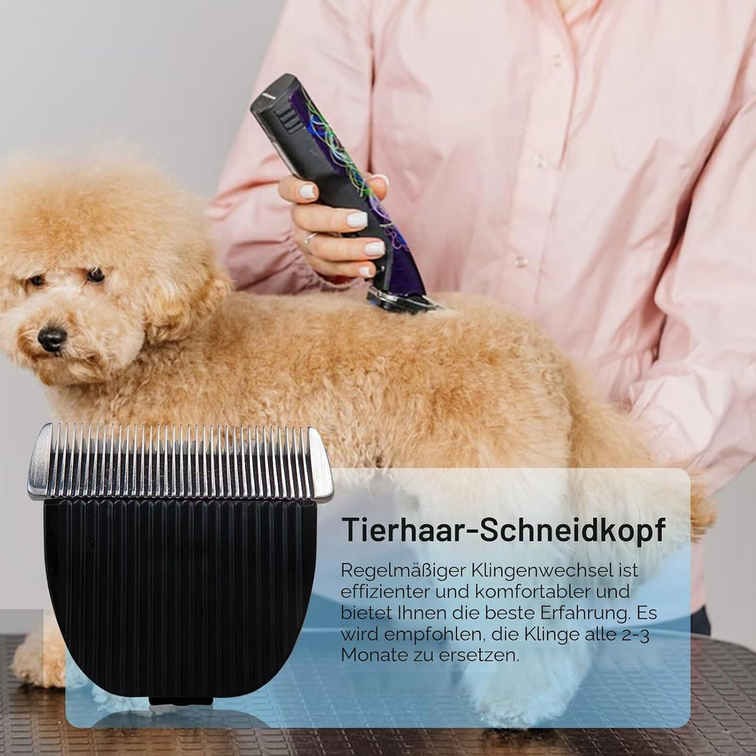 2er-Pack Ersatzklingen für Hunde-Schermaschine für Oneisall, geräuscharm, kabellos, elektrisch, leis