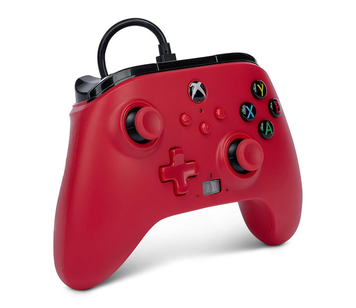 PowerA Verbesserter Kabelgebundener Controller für Xbox Series X|S - Artisan Red, Gamepad, Kabelgebu