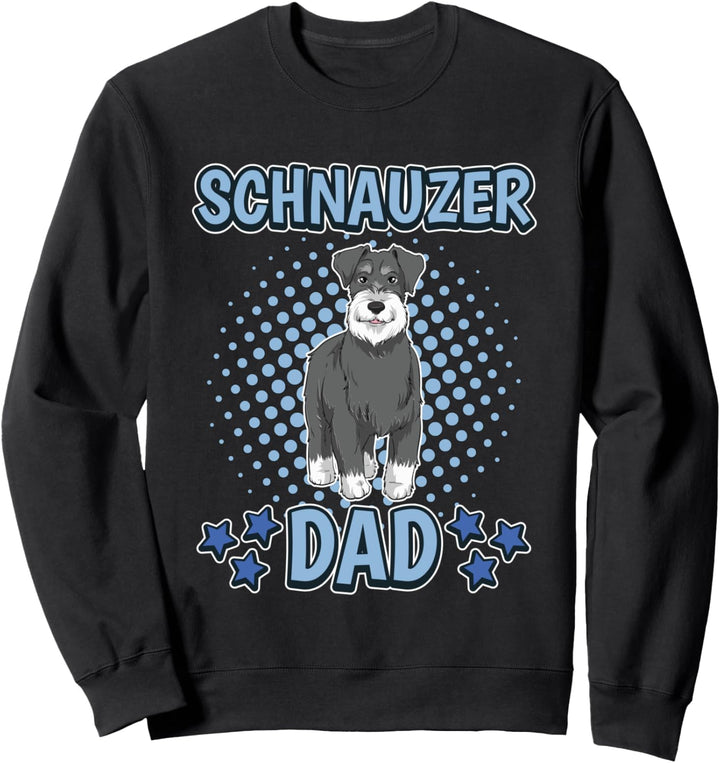 Herren Schnauzer Dad Papa Vatertag Schnauzer Sweatshirt