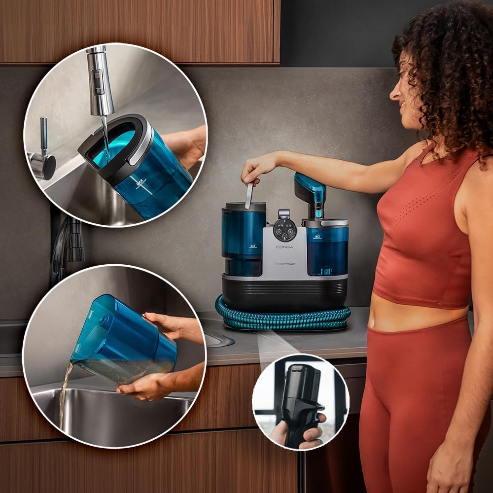 Cecotec 3-in-1 Polsterreiniger Conga 7000 Carpet&Spot Clean Steam XXL Pro. 1700 Watt Leistung, Heiss