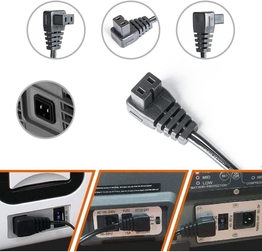 Sarini 12 V/24 V DC-Netzteil,Autoladegerät,Autokühlschrank-Verlängerungskabel für Alpicool CF35 CX30