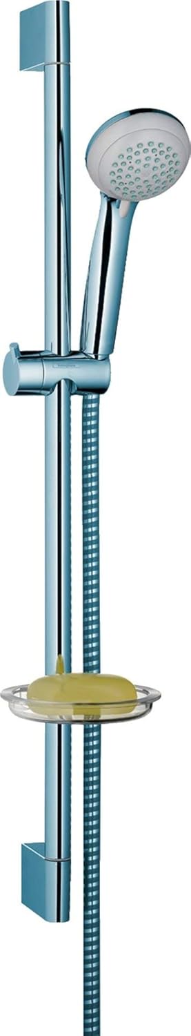 hansgrohe Crometta 85 Duschset (0,65 m, 2 Strahlarten mit Seifenablage) Chrom 2 Strahlarten mit Seif