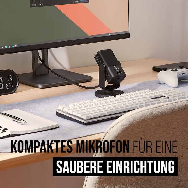 RØDE NT-USB Mini-Kondensatormikrofon in Studioqualität + SC19 USB-C-Lichtkabel (1,5m - iOS-kompatibe