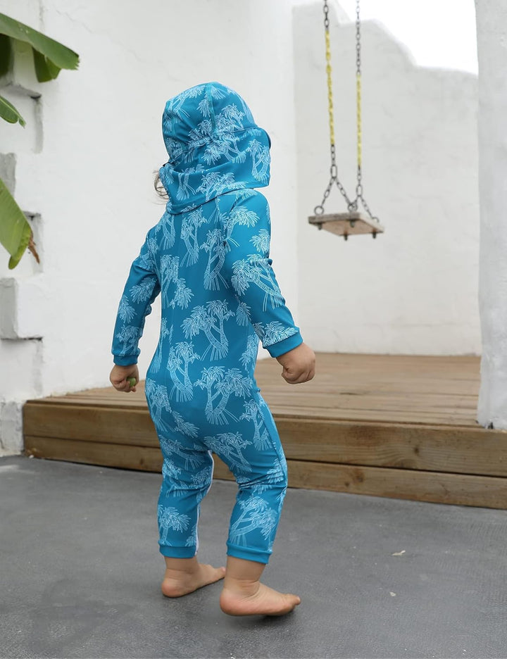 weVSwe Baby Bademode UPF 50+ Schutz Junge Badeanzüge Schrittreissverschluss Langarm mit Sommer Sonne