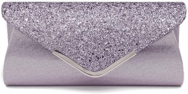 CORIOS Damen Clutch Tasche Envelope Abendtasche Pailletten Henkeltasche Glitzer Hochzeit Brautbörse
