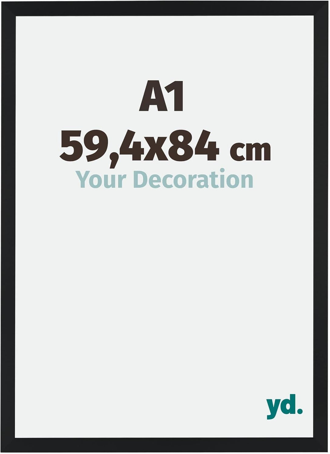 yd. Your Decoration - Bilderrahmen 59,40x84,00 cm - Bilderrahmen aus MDF mit Acrylglas - Antireflex