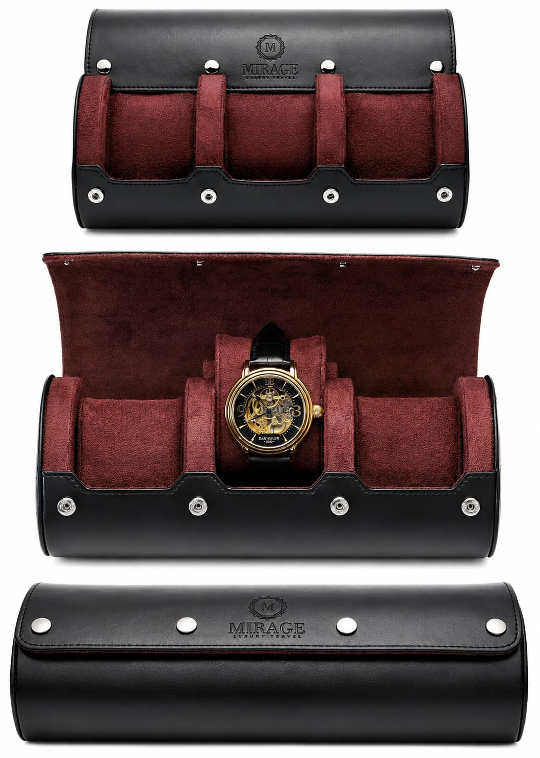 Watch Roll Case for Men - Watch Travel Case - Storage Organizer and Display - Mirage Watch Roll Case