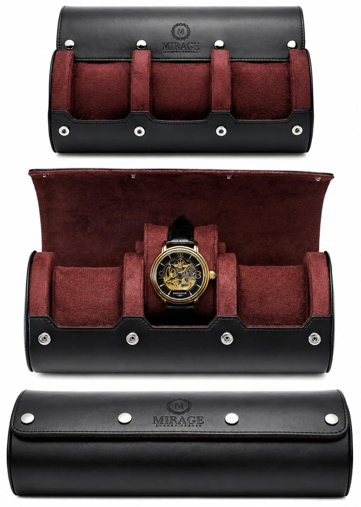 Watch Roll Case for Men - Watch Travel Case - Storage Organizer and Display - Mirage Watch Roll Case