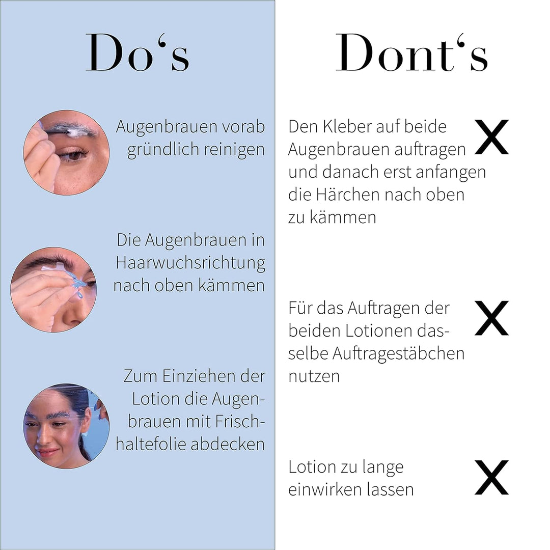 Augenbrauen Lifting Set | Browlift Kit | Studioqualität at Home Brow Lifting | Vegan Tierversuchsfre