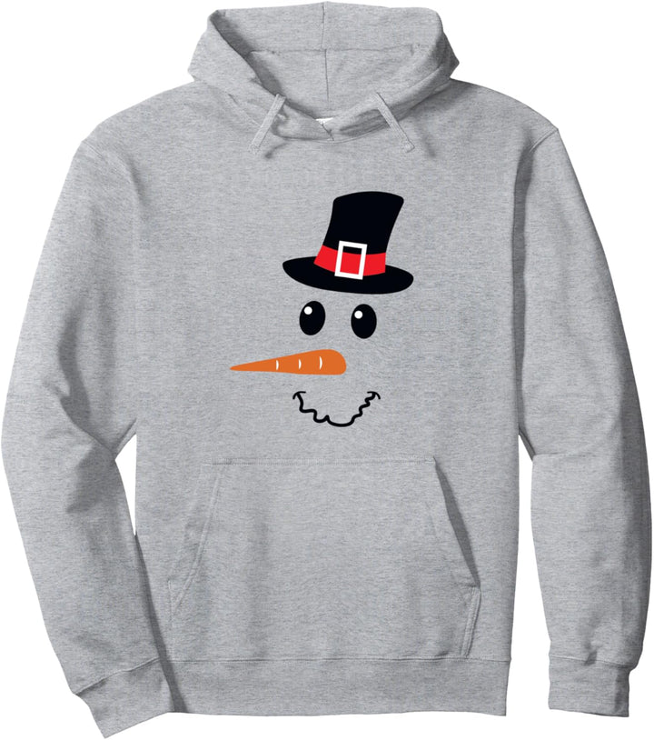 Frohe Weihnachten Schneemann lustiges Gesicht Pullover Hoodie