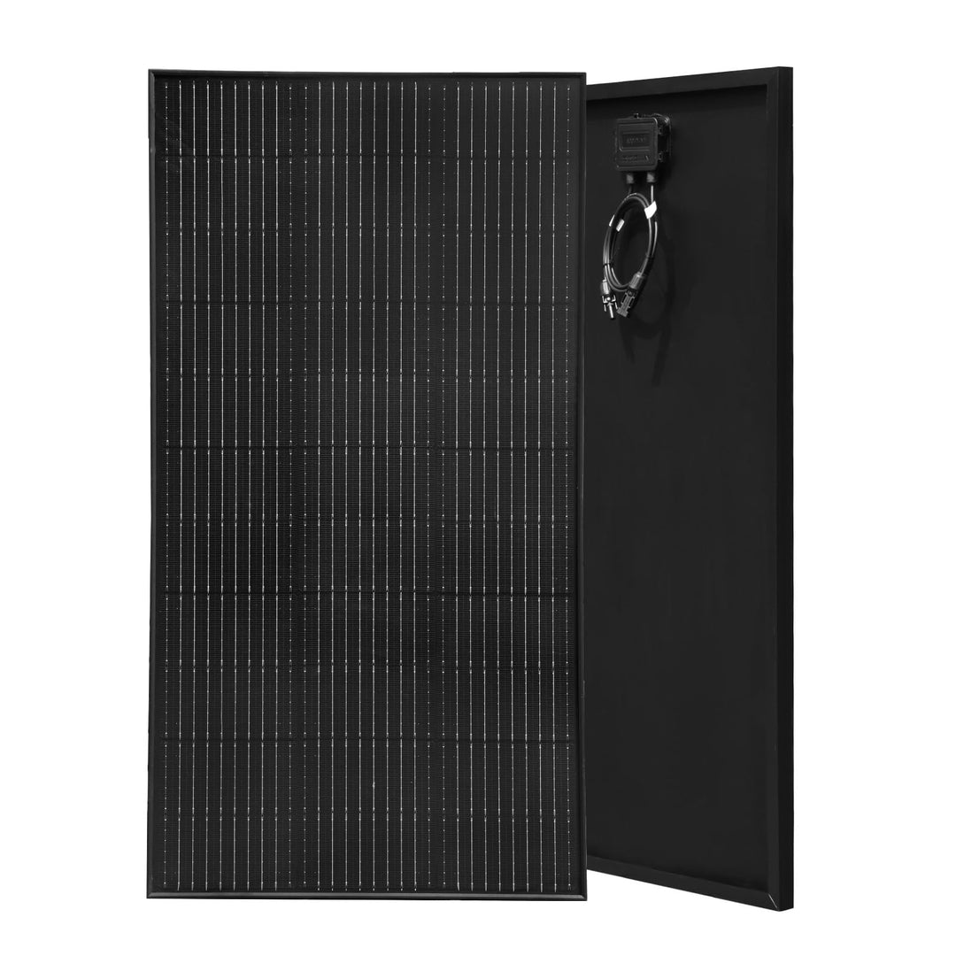 100W Solarpanel 12V, Solar Panel 100 Watt Full Black Monokristallines Solarmodul für Wohnmobil, Boot