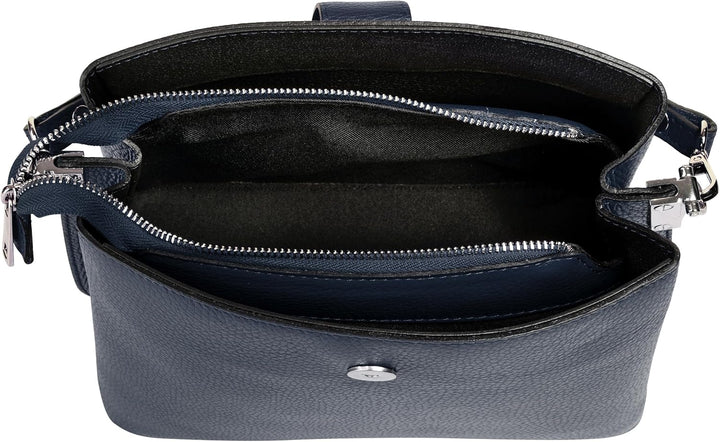 Handtasche Echt Leder Damen Made in Italy, Tragetasche, Umhängetasche, Abendtasche aus Leder 021791
