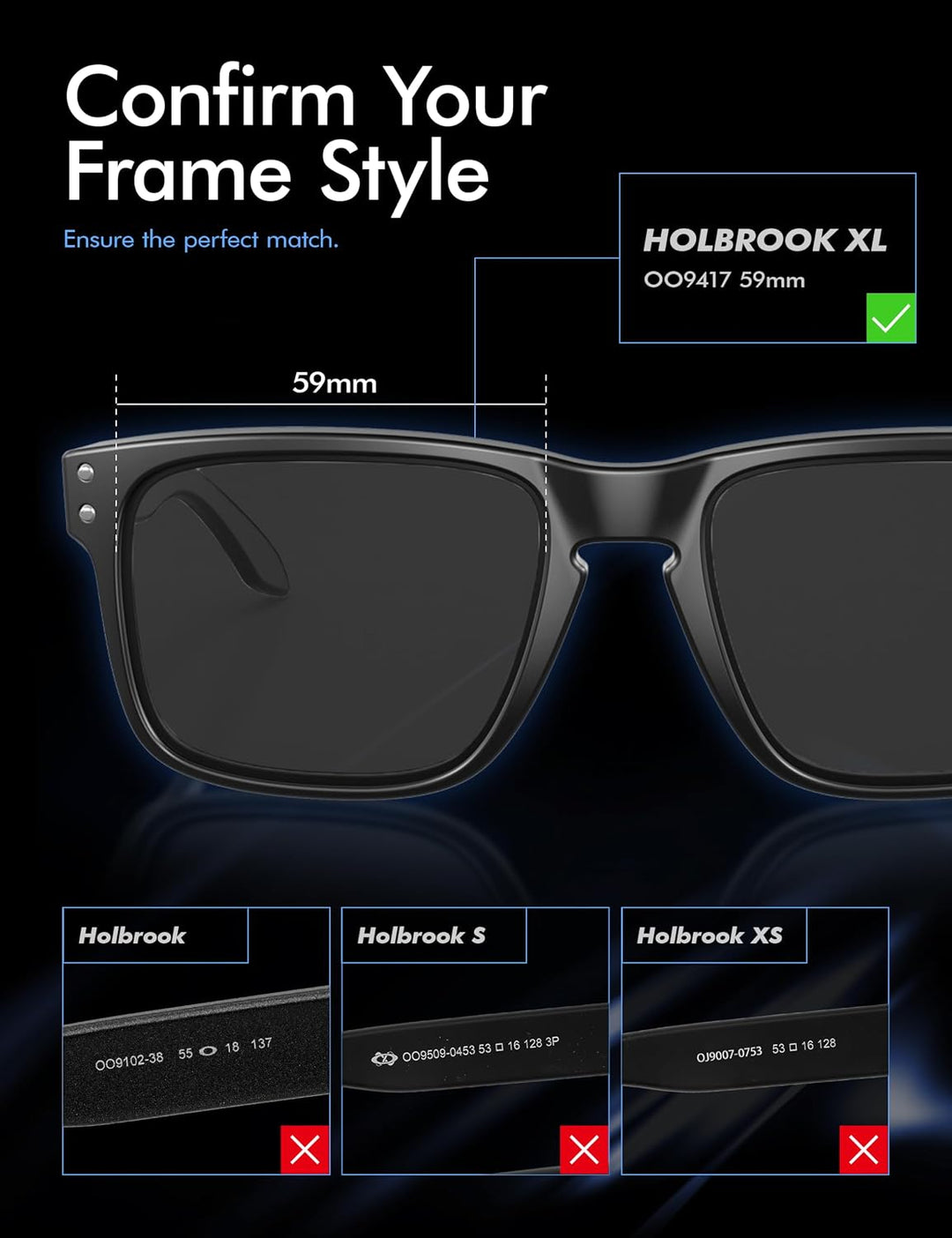 Saucer Premium Ersatzgläser für Oakley Holbrook XL OO9417 Sonnenbrillen High Definition - Fire Red P