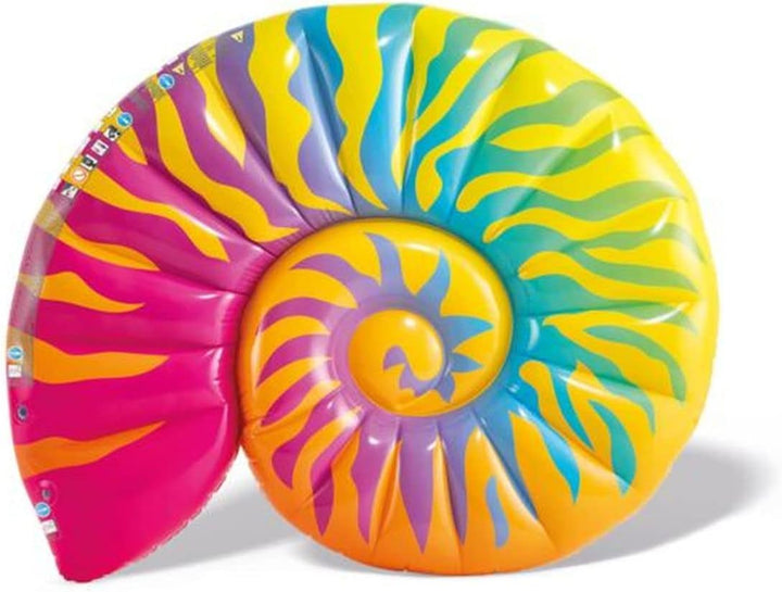 Intex 58791EU - Aufblasbare Luftmatratze Muschel, Vinyl, Mehrfarbig, 157x127x25 cm