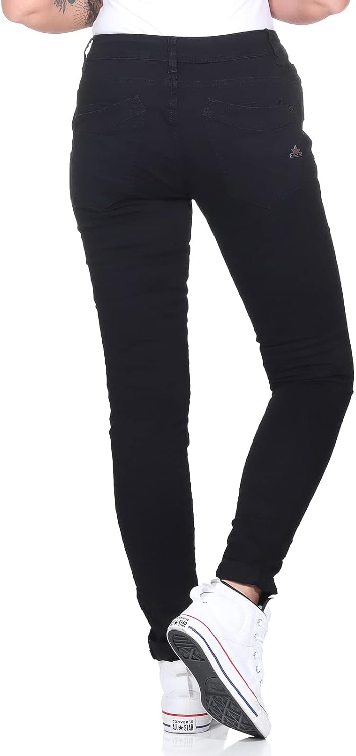 Buena Vista Jeans Hosen Damen - Malibu - Stretch Twill - Black - schwarz - Gr. XL Schwarz, XL Schwar
